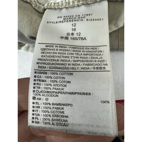 Gap Y2K Vintage Vibes Boyfriend Khaki Shorts Sz 12 Preppy Utility Coastal Beachy - Picture 7 of 15